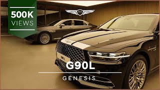 4K 2021 GENESIS G90L Walk around  50 Limousine Prestige [upl. by Ainuj469]