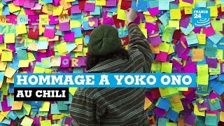 Hommage à Yoko Ono au Chili  80 œuvres exposées [upl. by Fayola]