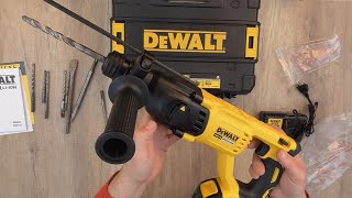 Unboxing and installing drill bits on DeWalt DCH133M1 Cordless SDS  Hammer Drill  Bob The Tool Man [upl. by Philbo774]