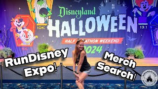 Disneyland RunDisney Health Expo Halloween Marathon Weekend Run Merch  Day One  Plus Fun [upl. by Shep]