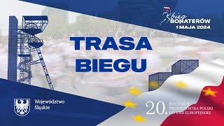 Trasa 4 Biegu Bohaterów  1 maja 2024 r  Katowice [upl. by Anawot258]