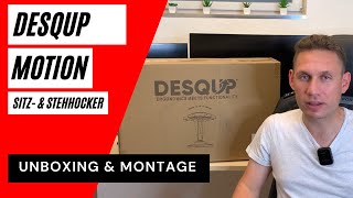 Deskspace DESQUP MOTION  Ergonomischer Sitz amp Stehhocker  Unboxing Aufbau amp Montage [upl. by Mackenie]