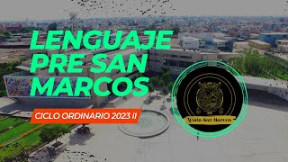 Lenguaje Semana 11  Pre San Marcos 2023 II Nuevo Ciclo📚🖥️ [upl. by Gayelord446]