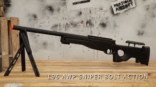 Airsoft L96 AWP Sniper Bolt Action  Ventureshop [upl. by Kallick6]