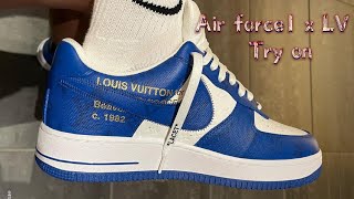 Unboxing Best original quality shoes  Louis Vuitton x Nike Air Force 1 Try on [upl. by Soalokcin673]