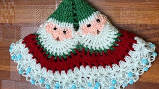 How to Crochet Christmas Placemat  Easy Crochet Placemats For Beginners  CrochetRound Placemat [upl. by Marienthal]