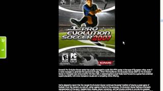 PRO EVOLUTION SOCCER 2007 DOWNLOAD FREE [upl. by Ares342]