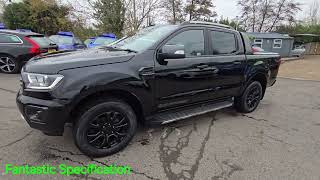 YR70YZH Ford Ranger 20 Ecoblue Wildtrak with 210 bhp Euro 6 Diesel in Black on 28K  FSH [upl. by Alvita]