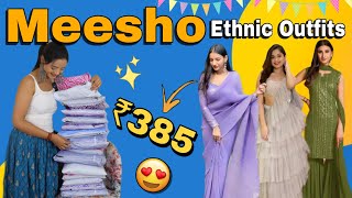 ₹385 main Meesho Trendy Ethnic wear😍🪔 Festive Special😍🪔 part1😍❤️ diwali meesho [upl. by Nuri]