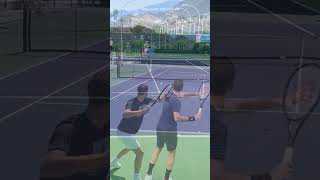 Who Hit It Better👇🏼  Video credit zenracquets [upl. by Cleve]