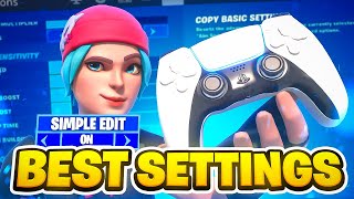 NEW Best Controller Simple Edit Settings  Sensitivity For Chapter 6 Fortnite Tutorial [upl. by Nnomae522]