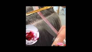 How to put hair tinsel glitter hair hair extensions [upl. by Nali]