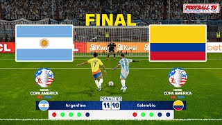 ARGENTINA vs COLOMBIA  Penalty Shootout  Copa America 2024 Final  PES Gameplay Video [upl. by Alpers]