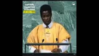 NPRC Captain Valentine Strasser Addressed 50th UN General Assembly in New York 1995 [upl. by Zarla]