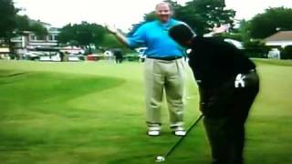 Phil Mickelsons flop shot over Dave Pelz [upl. by Sadira]