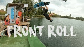 HOW TO START FRONT ROLL  WAKEBOARDING  CABLE [upl. by Porty]