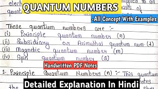 Quantum Numbers PrincipleAzimuthalMagnetic amp Spin Quantum Numbers ImpNumerical Questions bsc [upl. by Yrocal]