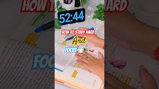 How to study hard and focus 📚💯 motivation studytips neet upsc iitjee shorts [upl. by Perice]