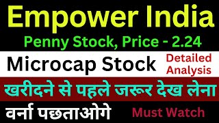 🟢 Empower India Share Latest News Empower India Share Price Penny Stock Microcap Stock [upl. by Ardys]