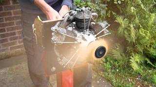 Moki 215cc 5 cylinder radial engine [upl. by Adnorehs]