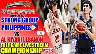 CHAMPIONSHIP GAME LIVE Strong Group PH vs Al Riyadi Lebanon FINALS FULL GAME January 28 2024 [upl. by Alleiram]