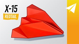 Paper Airplane Spaceship with Rocket Boosters — How to Make X15 RedTail by Evan Brus — Tutorial [upl. by Yaresed194]