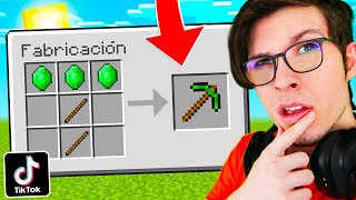 PROBAMOS los TIKTOK más VIRALES de MINECRAFT ¿FUNCIONAN 🤣😱 MINECRAFT TIKTOK 4 [upl. by Yhtuv]