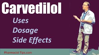 Carvedilol 3125 mg 625 mg 125 mg and 25 mg uses dosage and side effects [upl. by Adnhoj]