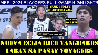 2024 MPBL PLAYOFFS QF G1 NORTH  Nueva Ecija 🌾 vs Pasay ✈️ Full Game Highlights  October 08 2024 [upl. by Chon]