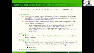 TS20 Autoregressive integrated moving average ARIMA estimation procedure part 1 [upl. by Kress]