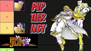 PVP Stand Tier List  Project Jojo 2 [upl. by Mcquoid]