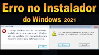 Erro do Windows installer Error code 1500  Resolvido [upl. by Rehsu]