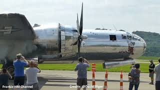 Boeing B29 Superfortress Engine Start and Take Off [upl. by Nwahsud]