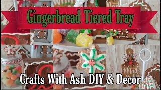 Gingerbread Tiered Tray Ideas Crafted By Corie Minis Challenge [upl. by Pembrook]