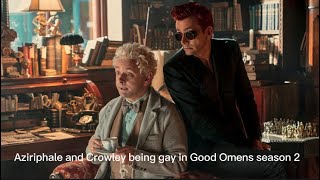 Aziriphale and Crowley being gay in Good Omens season 2 [upl. by Aihcsrop]