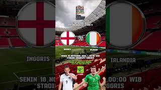 Saksikan laga Inggris vs Irlandia UEFA NATIONS LEAGUE ⚽️ football short video fyp [upl. by Tarabar]