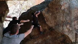 Gunks Bouldering  Yikes V9 [upl. by Lobel986]