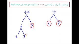 أوجد العامل المشترك الأكبر والمضاعف المشترك الأصغر [upl. by Laddy]