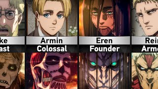 All Characters turned into Titans in Attack on Titan [upl. by Inele677]