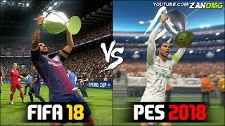 FIFA 18 vs PES 2018  UEFA Champions League Final Comparison [upl. by Gnem]