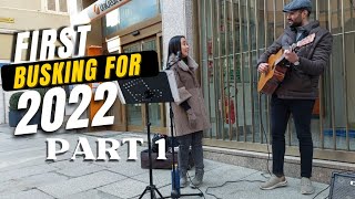 Busking In Asti PART 1  Jenika Duran amp Noah Waldorf [upl. by Aleuqahs389]