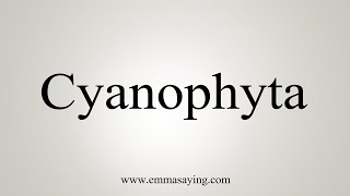 How To Say Cyanophyta [upl. by Idaf]