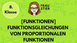 Funktionsgleichung von proportionalen Funktionen mit Proportionalitätsfaktor Proportionalfaktor [upl. by Nosnirb321]