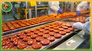 How MILLIONS of Pepperoni Slices are Produced [upl. by Neelehtak]