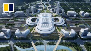 Proposed Chinese train station looks like sanitary pad [upl. by Doloritas]