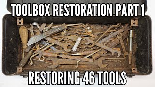 Vintage Toolbox Restoration Part 1 Restoring Every Tool Inside [upl. by Dlaner]