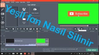 Movavi Video Suite Green Screen yeşil fon Yok Etme [upl. by Annairoc]