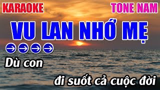 Vu Lan Nhớ Mẹ Karaoke Tone Nam  Em  Karaoke 9999  Beat Mới [upl. by Papst]