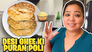 Pehli Baar Puran Poli Ghar Mein Banayi 😋🧑🏻‍🍳  Bharti Singh  Haarsh Limbachiyaa  Golla [upl. by Aidualk]