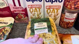 Tesco weekly vegan food shop with prices [upl. by Annola]